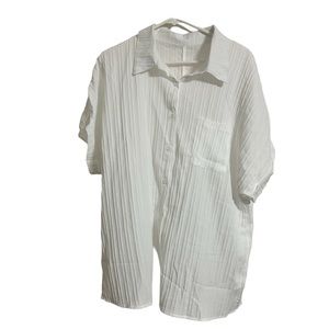 Women’s Short Sleeve Button up Size 5XL